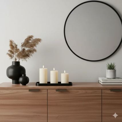 Σετ 3x LED κεριών BRILLO (LED/3xAAA) σε κρεμ απόχρωση με τηλεχειριστήριο