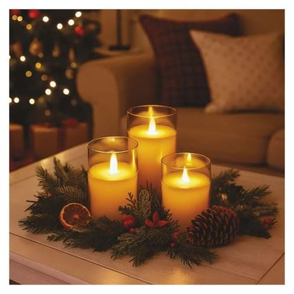 Σετ 3x LED κεριών LED/6xAA