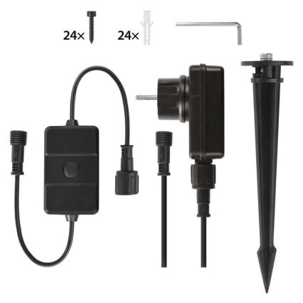 Σετ 3x LED RGBIC ρυθμιζόμενοι εξωτερικοί προβολείς GoSmart LED/14W/230V 3000-6500K IP65 Wi-Fi Tuya