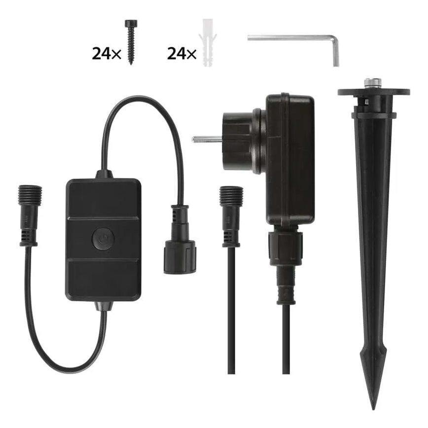 Σετ 3x LED RGBIC ρυθμιζόμενοι εξωτερικοί προβολείς GoSmart LED/14W/230V 3000-6500K IP65 Wi-Fi Tuya