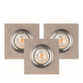 ΣΕΤ 3x LED Εντοιχιζόμενο φωτιστικό VITAR 1xGU10/5W/230V CRI 90 σκυρόδεμα