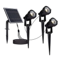 ΣΕΤ 3x LED Εξωτερικό ηλιακό φωτιστικό 3xLED/1,2W/3,7V IP65 3000K 4000 mAh