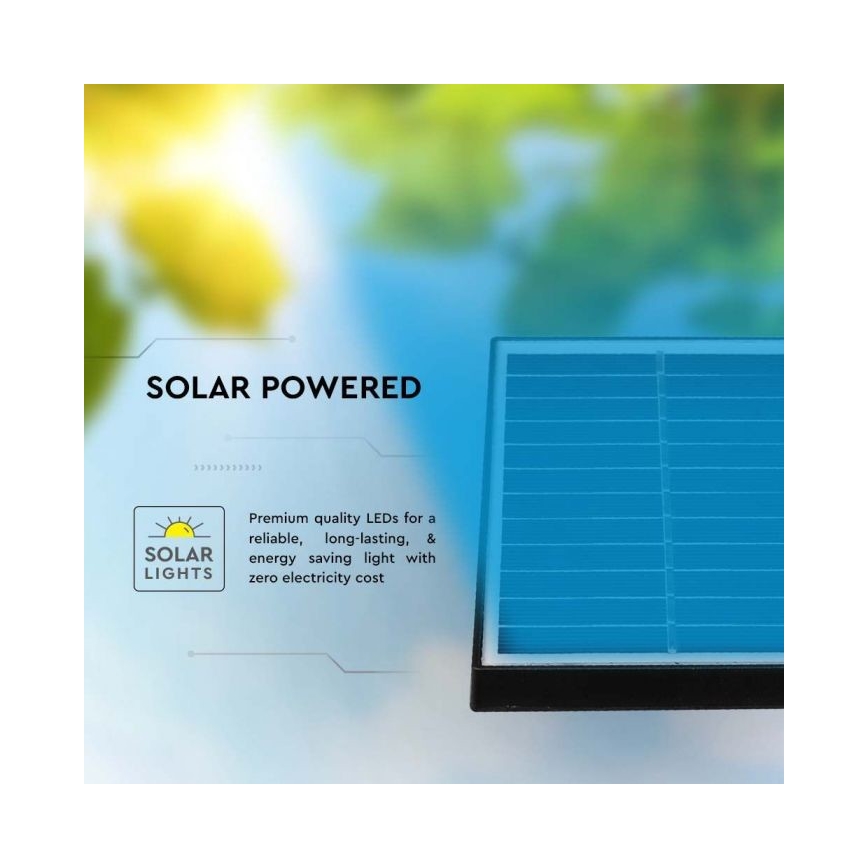 ΣΕΤ 3x LED Εξωτερικό ηλιακό φωτιστικό 3xLED/1,2W/3,7V IP65 3000K 4000 mAh
