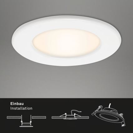 Σετ 3x LED χωνευτά φωτιστικά μπάνιου LED/6W/230V 3000K IP44 λευκά