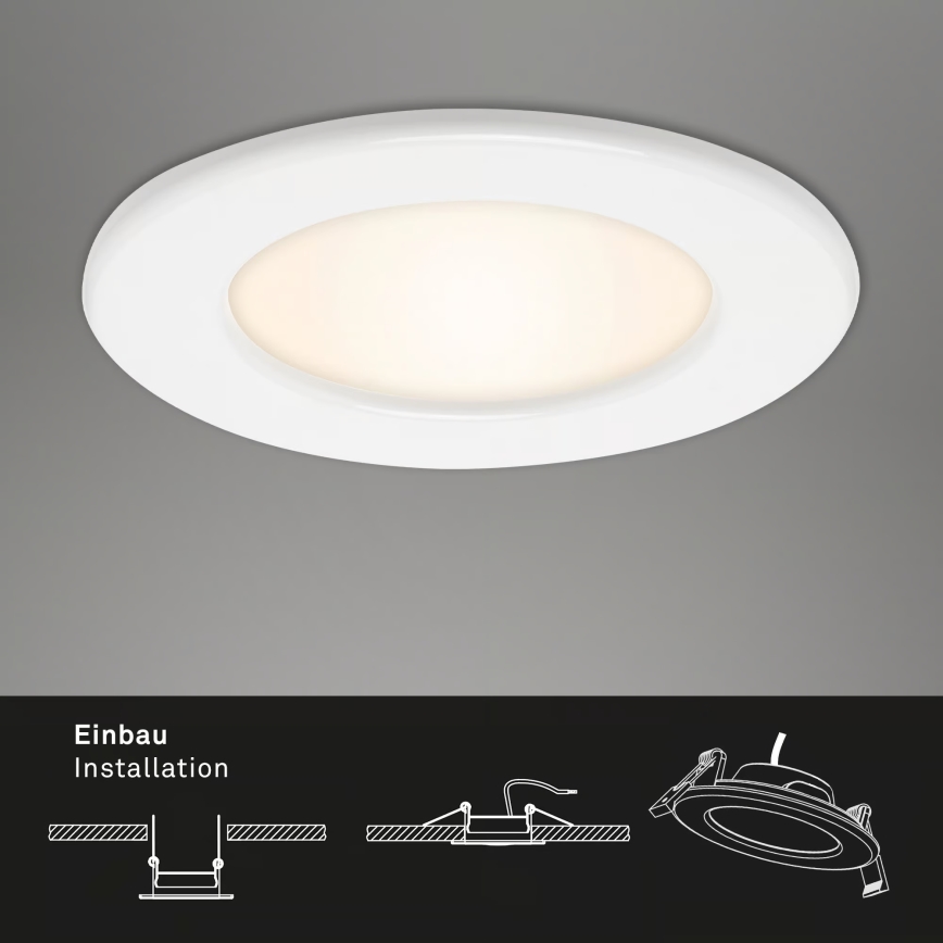 Σετ 3x LED χωνευτά φωτιστικά μπάνιου LED/6W/230V 3000K IP44 λευκά
