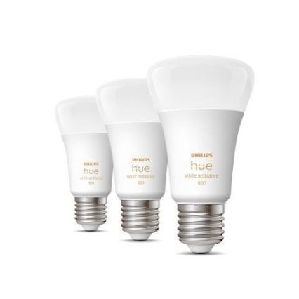 Σετ 3x ρυθμιζόμενες λάμπες LED Philips Hue WHITE AMBIANCE A60 E27/6W/230V 2200-6500K