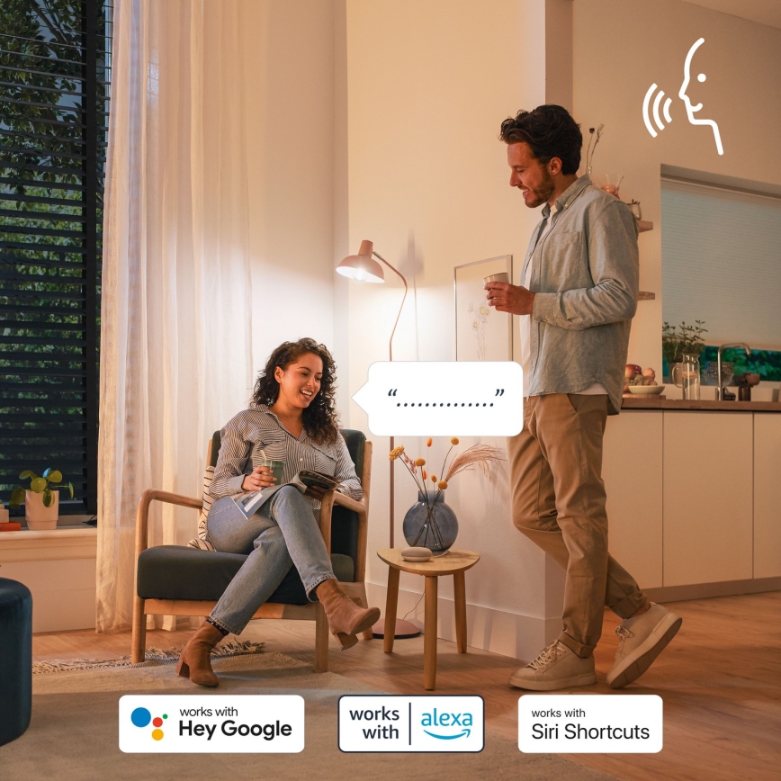 Σετ 3x RGB LED ρυθμιζόμενοι λαμπτήρες Philips SMART C37 E14/4,9W/230V 2200-6500K CRI 90