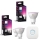 ΣΕΤ 3x ρυθμιζόμενοι LED λαμπτήρες RGBW Philips Hue WHITE AND COLOR AMBIANCE GU10/4,2W/230V 2000-6500K + Hue bridge