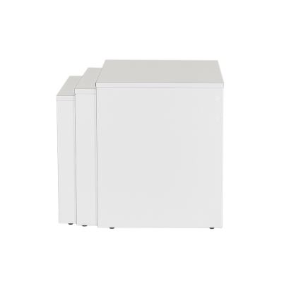 ΣΕΤ 3x Τραπεζάκι σαλονιού λευκό