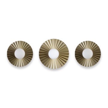 ΣΕΤ 3x επιτοίχια φωτιστικά SUNPLISS 1xG9/10W/230V χρυσό/εκρού