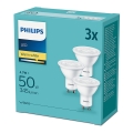 Σετ 3xLED Λαμπτήρας Philips GU10/4,7W/230V 2700K
