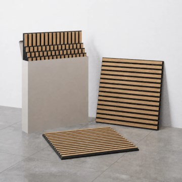 Σετ 4 ακουστικά επενδυτικά πάνελ VASAVIK 60×60 cm, λαδωμένη δρυς