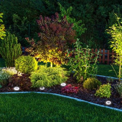 Σετ 4 LED ηλιακά φωτιστικά CLAVO LED/1xAAA 4000K IP44 300 mAh