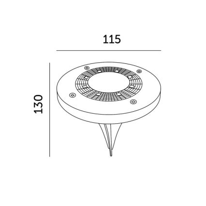 Σετ 4 LED ηλιακά φωτιστικά CLAVO LED/1xAAA 4000K IP44 300 mAh