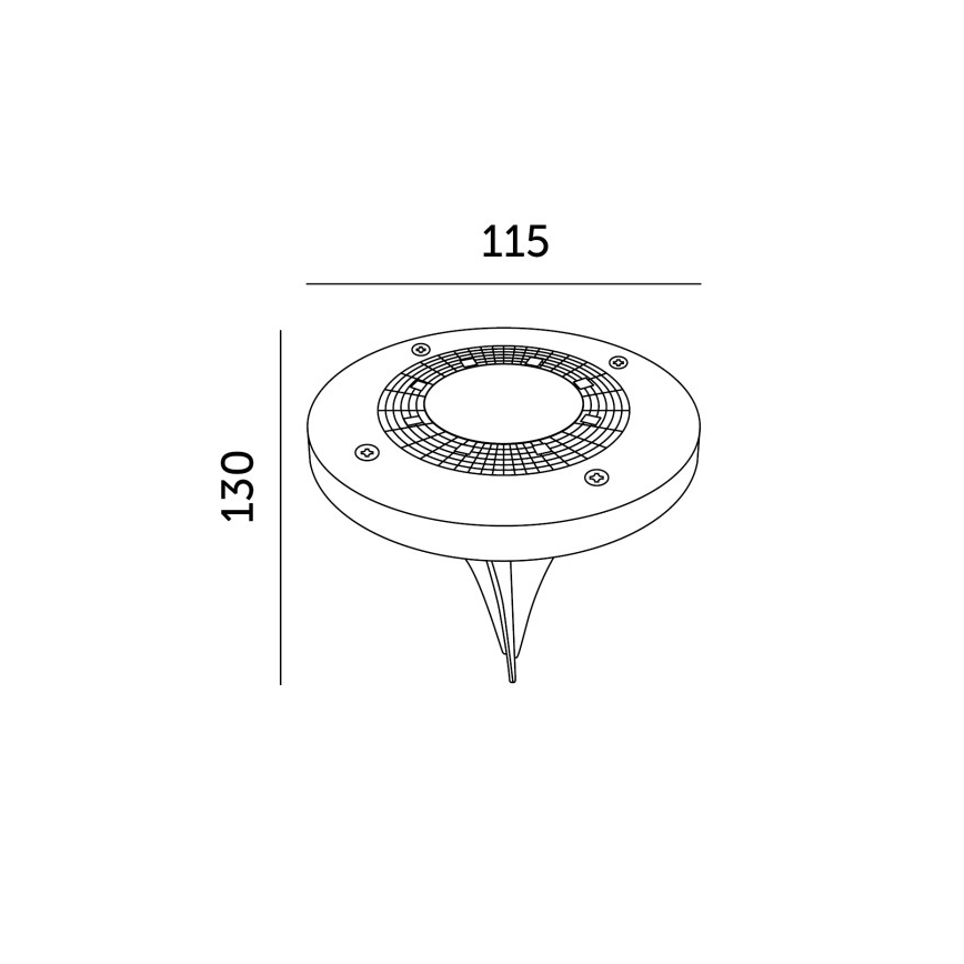Σετ 4 LED ηλιακά φωτιστικά CLAVO LED/1xAAA 4000K IP44 300 mAh