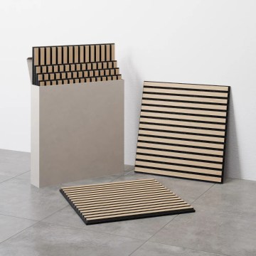 Σετ 4 ηχοαπορροφητικών πάνελ τοίχου VASAVIK 60x60 cm, φυσικός δρυς