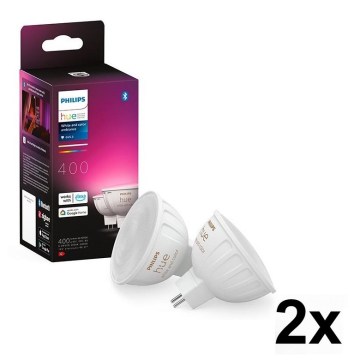 Σετ 4 τεμ. LED RGBW ρυθμιζόμενη λάμπα Philips Hue WHITE AND COLOR AMBIANCE GU5,3/MR16/6,3W/12V 2000-6500K
