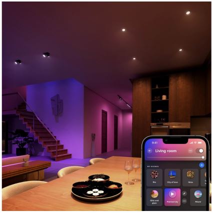 Σετ 4 τεμ. LED RGBW ρυθμιζόμενη λάμπα Philips Hue WHITE AND COLOR AMBIANCE GU5,3/MR16/6,3W/12V 2000-6500K