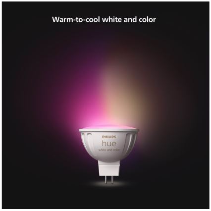 Σετ 4 τεμ. LED RGBW ρυθμιζόμενη λάμπα Philips Hue WHITE AND COLOR AMBIANCE GU5,3/MR16/6,3W/12V 2000-6500K