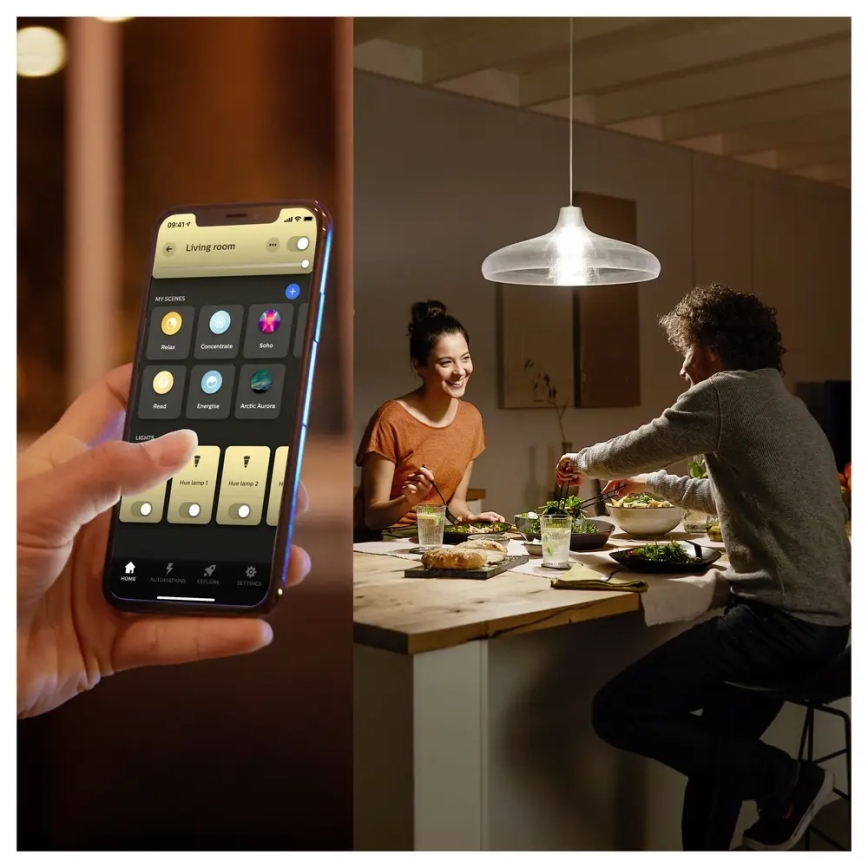 Σετ 4 τεμαχίων ρυθμιζόμενων λαμπτήρων LED Philips Hue WHITE E27/7W/230V 2700K