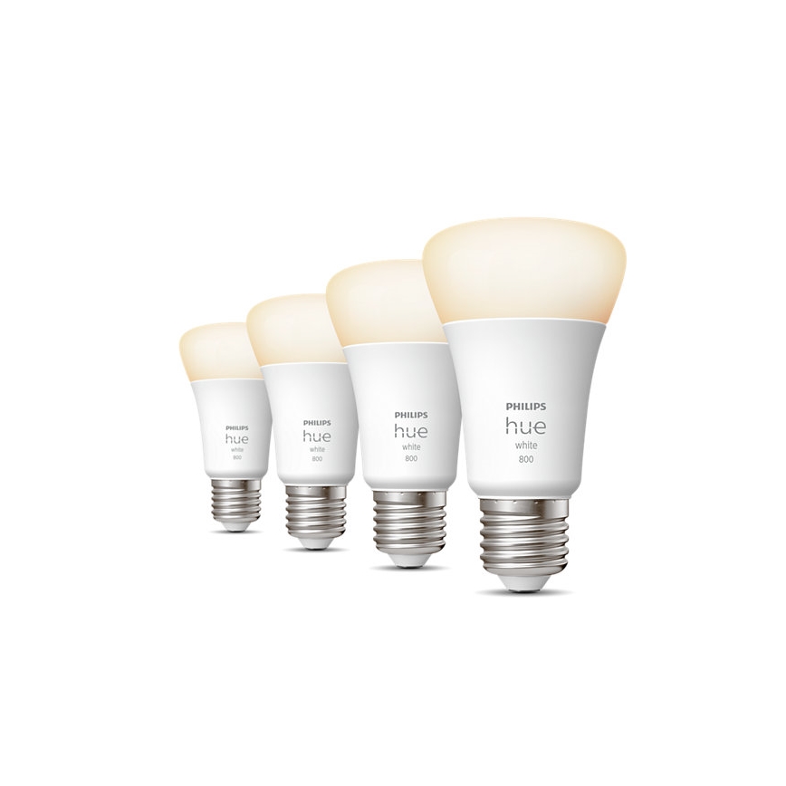 ΣΕΤ 4x λαμπτήρες LED Dimmable Philips Hue WHITE A60 E27/9W/230V 2700K