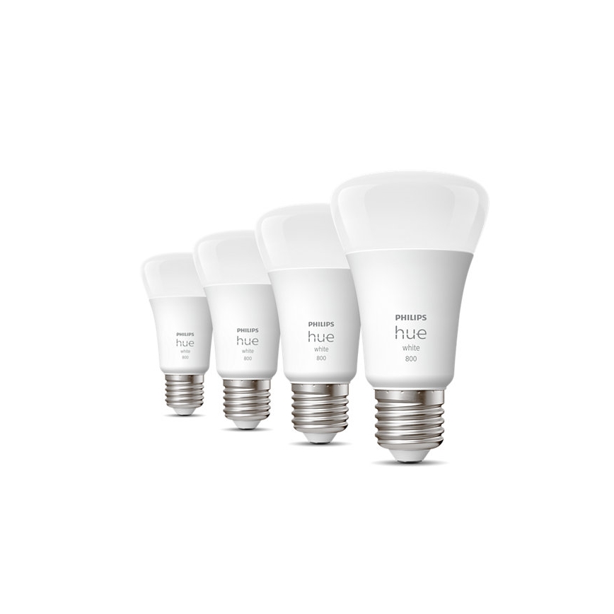 ΣΕΤ 4x λαμπτήρες LED Dimmable Philips Hue WHITE A60 E27/9W/230V 2700K