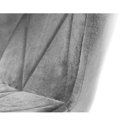 ΣΕΤ 4x Καρέκλες τραπεζαρίας TRIGO 74x48 εκ. ανοιχτό γκρι/οξιά