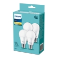 ΣΕΤ 4x LED Λαμπτήρες Philips A60 E27/10,5W/230V 2700K