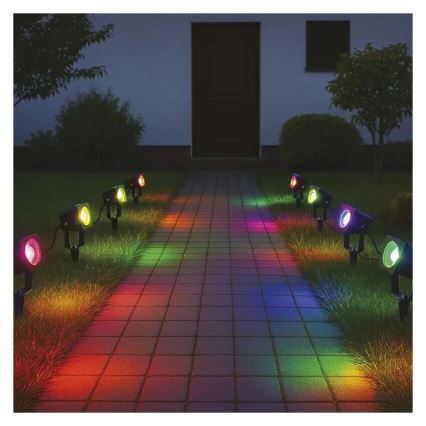 ΣΕΤ 4x LED RGBIC Dimming Εξωτερικού χώρου φωτιστικό LED/7W/230V 3000-6500K IP65 Wi-Fi Tuya