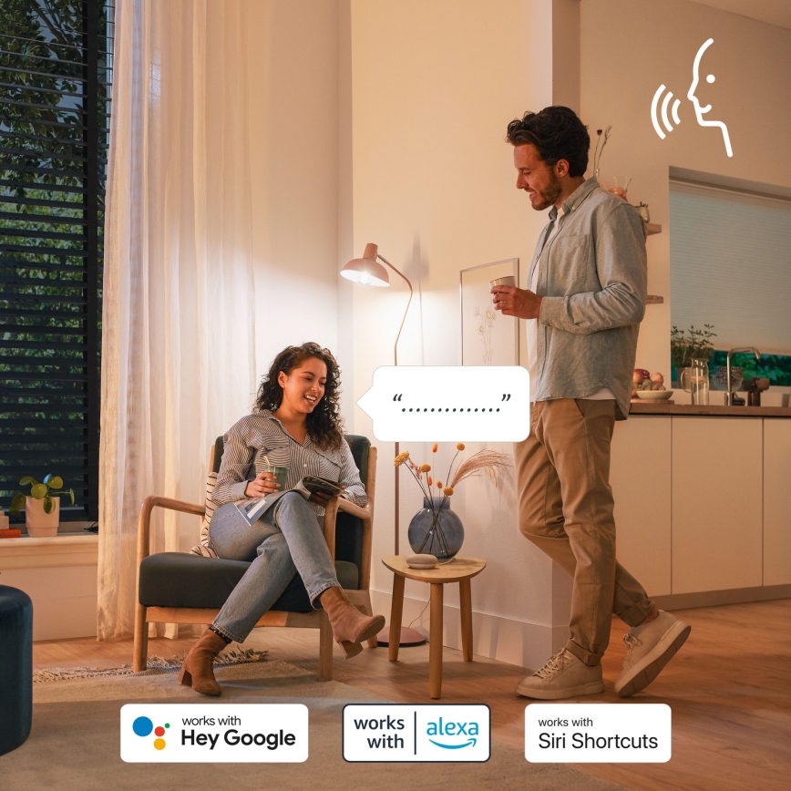 Σετ 4x LED RGB ρυθμιζόμενες λάμπες Philips SMART C37 E14/4,9W/230V 2200-6500K
