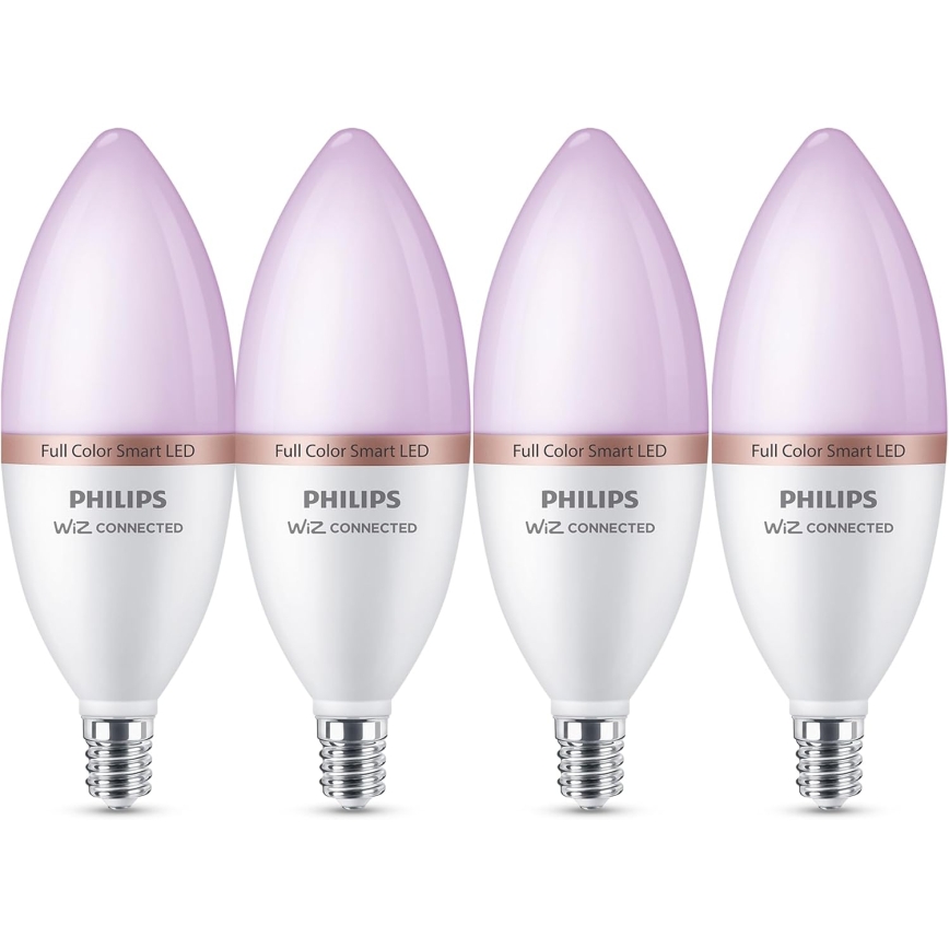 Σετ 4x LED RGB ρυθμιζόμενες λάμπες Philips SMART C37 E14/4,9W/230V 2200-6500K