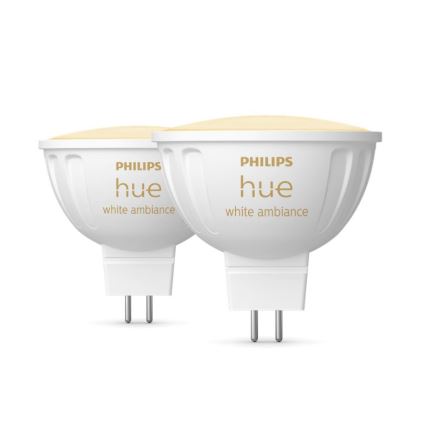 Σετ 4x LED ρυθμιζόμενες λάμπες Philips Hue WHITE AMBIANCE GU5,3/MR16/5,1W/12V 2200-6500K