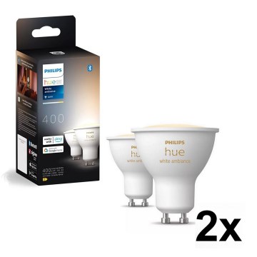 Σετ 4x ρυθμιζόμενες LED λάμπες Philips Hue WHITE AMBIANCE GU10/4,2W/230V 2200-6500K
