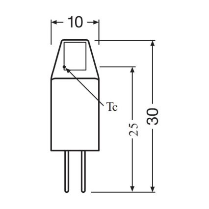 Σετ 5 τεμ. LED λαμπτήρων PIN MICRO G4, 1W, 12V, 2700K - Osram