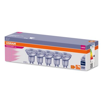 ΣΕΤ 5x Λαμπτήρας Dimming LED PAR16 GU10/4,5W/230V 4000K 36° - Osram