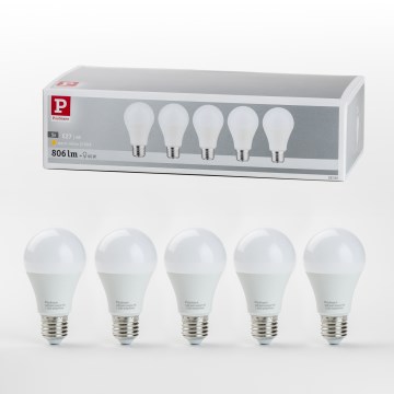 ΣΕΤ 5x Λαμπτήρας LED A60 E27/9W/230V 2700K - Paulmann 28780