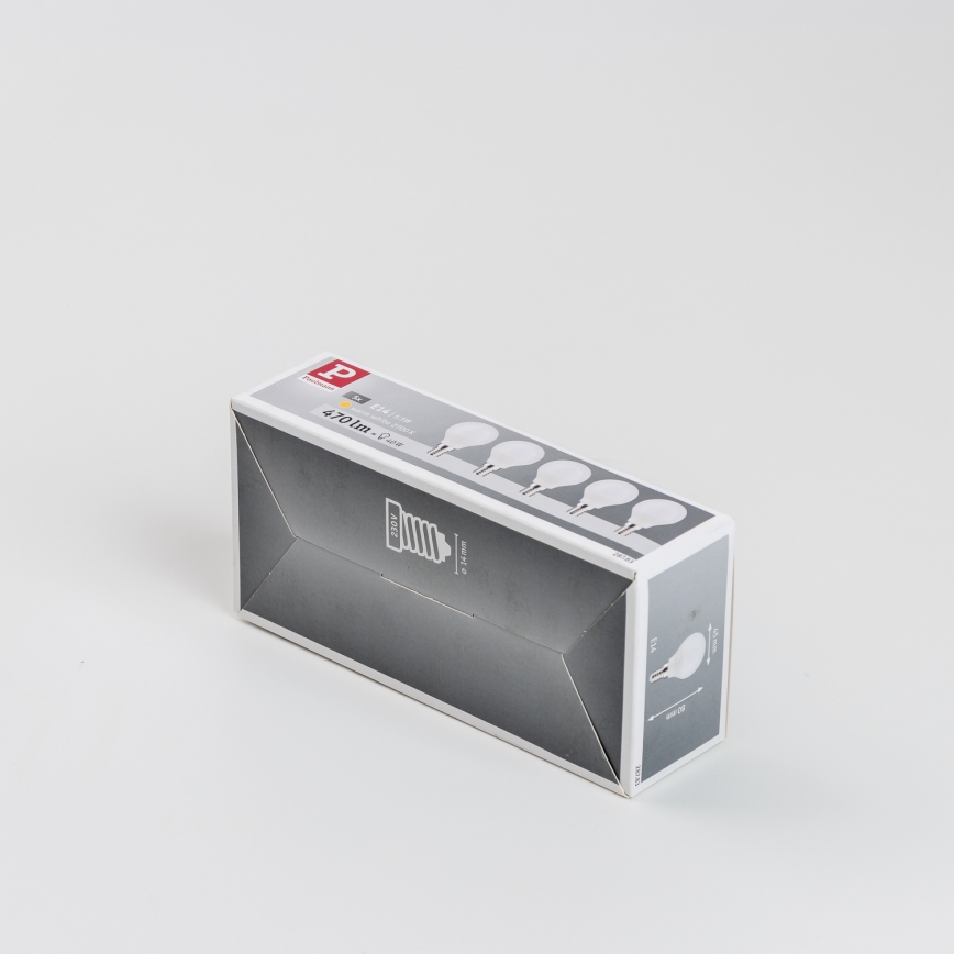 ΣΕΤ 5x Λαμπτήρας LED P45 E14/5,5W/230V 2700K - Paulmann 28783