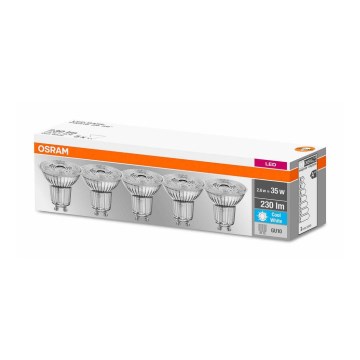 ΣΕΤ 5x Λαμπτήρας LED GU10/2,6W/230V 4000K - Osram