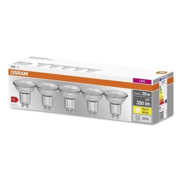 ΣΕΤ 5x Λαμπτήρας LED PAR16 GU10/4,3W/230V 2700K 120° - Osram
