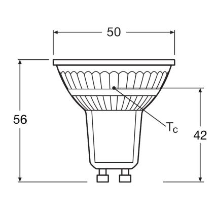 ΣΕΤ 5x Λαμπτήρας LED PAR16 GU10/4,3W/230V 4000K 36° - Osram