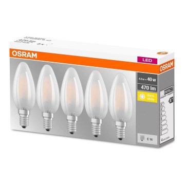 ΣΕΤ 5x Λαμπτήρας LED VINTAGE E14/4W/230V 2700K - Osram