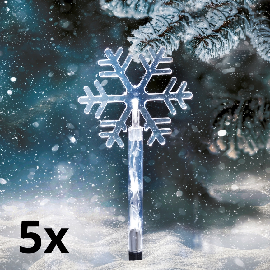 ΣΕΤ 5x LED Εξωτερικού χώρου Χριστουγεννιάτικο φωτιστικό LED/3xAA/ψυχρό λευκό IP44