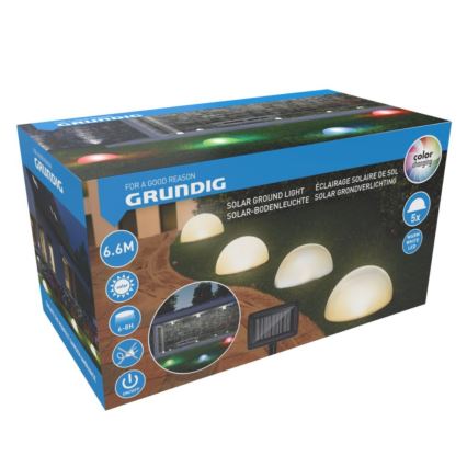 ΣΕΤ 5x Ηλιακό φωτιστικό LED LED/3,2V 600 mAh πολύχρωμα