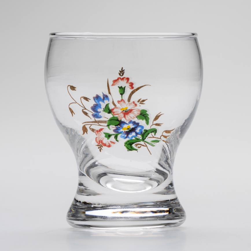 Σετ 6x ποτήρια λικέρ διαφανή - λουλούδι pattern no. 3