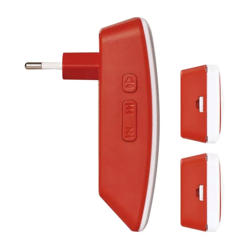 ΣΕΤ Ασύρματο κουδούνι με πρίζα + 2x μπουτόν 230V IP44