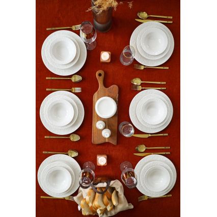 Σετ φαγητού 18 τεμ. λευκό/πορσελάνη