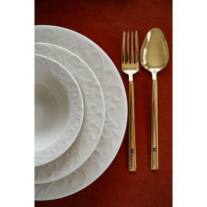 Σετ φαγητού 18 τεμ. λευκό/πορσελάνη