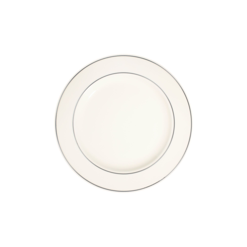Σετ φαγητού 24 τεμ. λευκό/ασημί/πορσελάνη