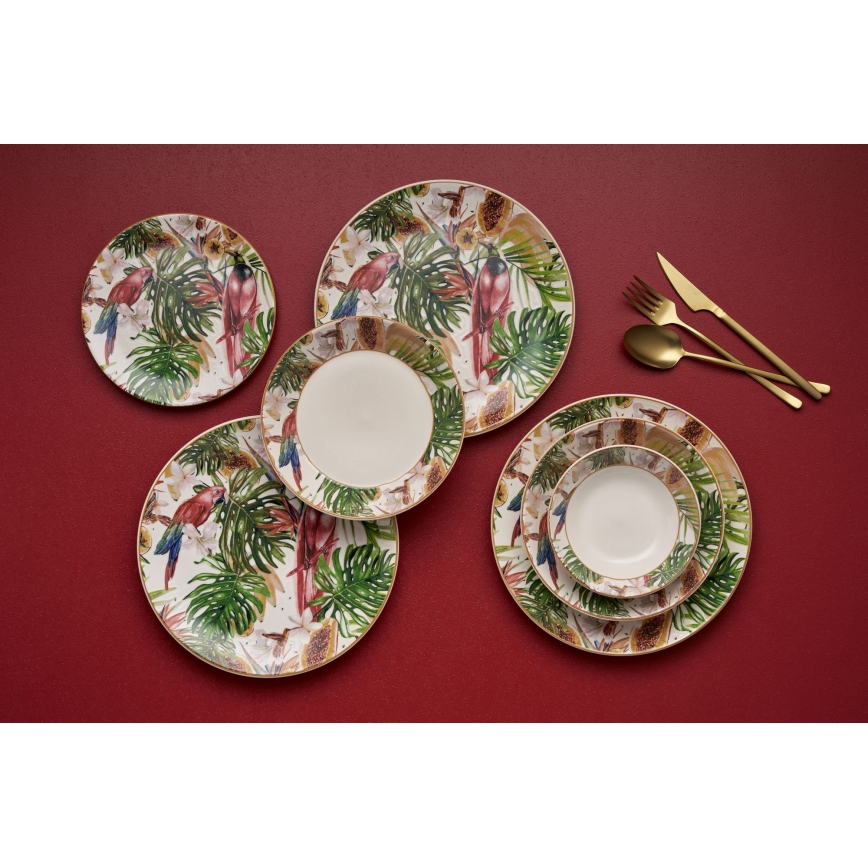 Σετ φαγητού 24 τεμ. πολύχρωμο/κεραμικό