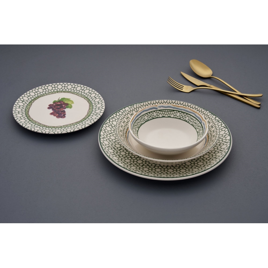 Σετ φαγητού 24 τεμ πολύχρωμο/κεραμικό